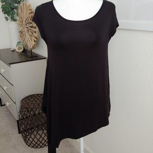 Anthropologie - Black asymetrical T-shirt - Sz XS  NWT